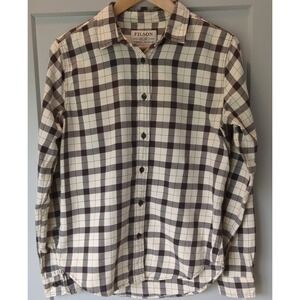 Filson USA Womens Size M Long Sleeve Plaid Flannel Shirt